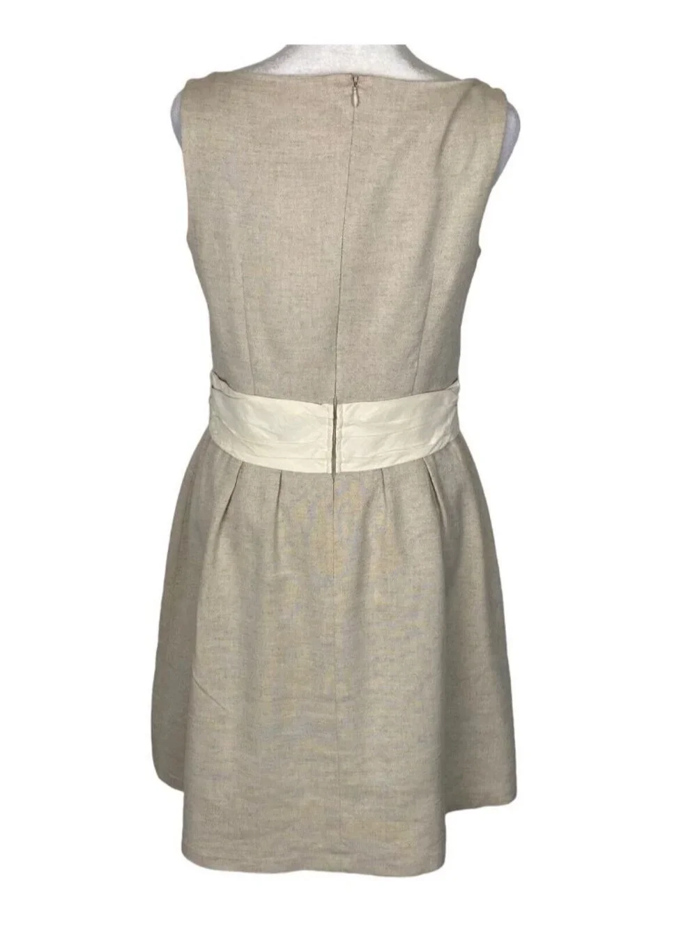 Twenty Three Districts Women Knee Length Fit Flare Classic Dress Sz 8 Tan 15-1